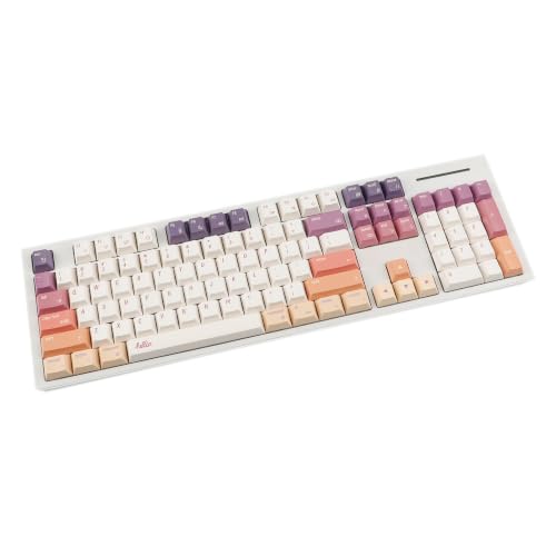 Image of YMDK 136 Smoke Cloud Keycaps Dual OS Compatible Dye-Sub Thick PBT Cherry Profile Key Caps for 61 64 68 75 87 96 104 108 MX Mechanical Keyboard (Smoke Cloud Dual System 136)