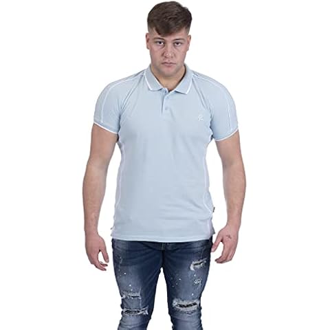 JOADE Rewind Mens Short Sleeve Polo Shirt Casual Wear, Mens Polo(S,Federer Sky) Cover