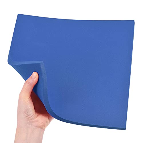 Image of uxcell Blue EVA Foam Sheets 10 x 10 Inch 10mm Thickness for Crafts DIY Projects, 4 Pcs