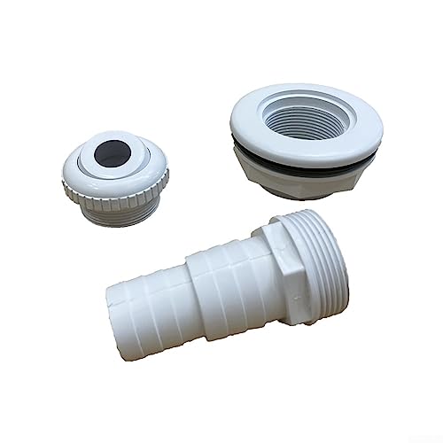 Rücklauf-Auslassdüse, Boden-Pooldüsen-Adapter, Einlass-Montage-Armaturen mit Dichtung für oberirdische Pool-Vinyl-Auskleidung, Spa-Pool