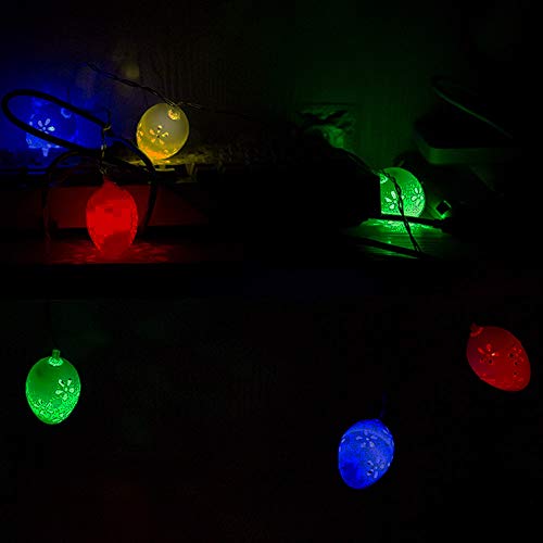 WesGen 10 LED 4.9ft Easter Egg String Lights Battery Powered Fairy String Lights Easter Holiday Party Home Decoration