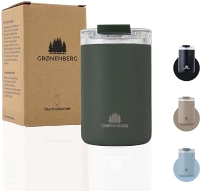 Groenenberg Thermal Mug 350 or 470 ml, Coffee Mug to Go, 100% Leak-Proof, Keeps Hot for at least 4 Hours, Coffee to Go Mug Made of Recycled Stainless Steel (Forest, 350 ml) image 2