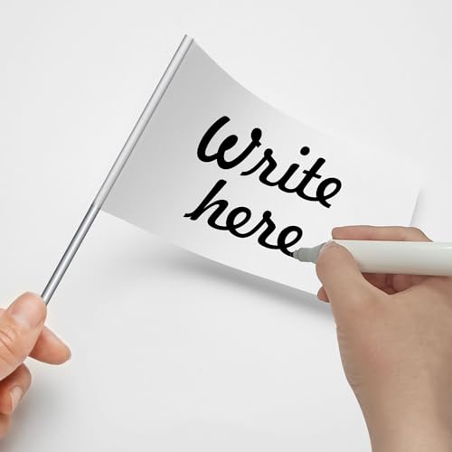 Banderas blancas para decoración de bodas y fiestas infantiles pack de 50 4