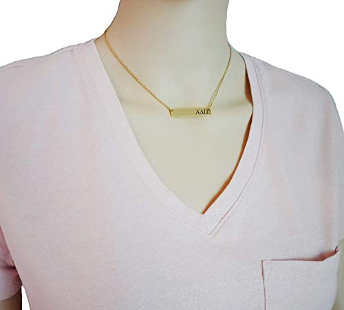Alpha Delta Pi Sorority Bar Necklace Greek Sorority Letters with Adjustable Chain2