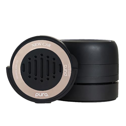 Pura Car Pro - Smart Fragrance Diffusion - Rechargeable & Cordless Fragrance Diffusion - Portable Smart Car Diffuser with USB-C Cable - Start & Stop Accelerometer Detects Motion - New Car Fragrance