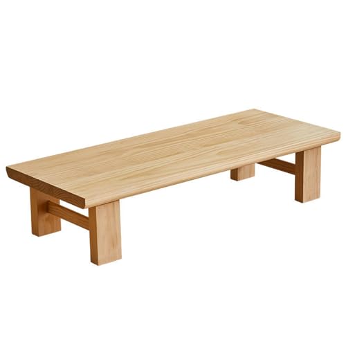 Table basse japonaise en bois massif fabriquée à la main pour salon