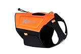 Non-stop dogwear Protector Neopren Hundeweste, Orange/Schwarz, Wasserdicht, Mit Reflektierenden Streifen, Klettverschluss, Für Outdoor und Sicherheit, XS-XL (M)