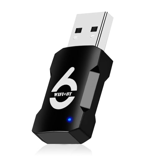 USB WLAN Stick für PC Bluetooth 5.3 Adapter AC 900Mbit/s WLAN Adapter WiFi 6 DualBand 5GHz/2,4GHz Bluetooth Dongle Bluetooth Stick Internet Stick Bluetooth Transmitter MU-MIMO Kompatibel mit Win10/11