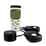Fotómetro UVA de energía solar TM-208 3 en 1 LCD retroiluminado con registro de datos digital