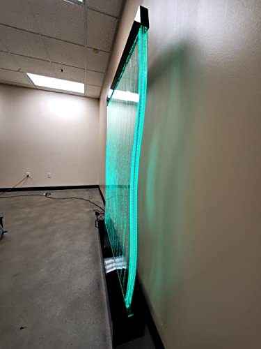 SDI Factory Direct Large 47'' Wide x 71'' Tall Full Color LED Lighting Curved Bubble Wall Floor Panel Display Fountain for Commercial or Residential Use