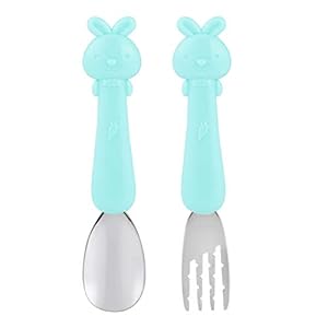 NUOBESTY Vorken en Lepels Kinderbestek Roestvrij Staal Kinderen Bestekset Lepels Sporks Peuter Gebruiksvoorwerpen