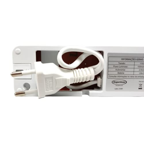 ILUMINAÇÃO LUMINARIA EMERGENCIA 30 LEDS SUPER SLIM SEGURIMAX