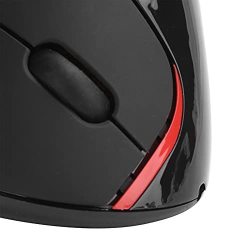 Ouitble Ratón ergonómico vertical 2,4 G inalámbrico, óptico, silencioso, 800/1200/1600 DPI con receptor USB, recargable, 5 botones, para Wins 2000/XP/7/8/10/Vista/98/OS (negro) - imagen 9