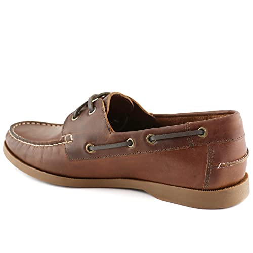 MJNY Mens Casual Comfortable Genuine Leather Lightweight Boat Shoe Classic Fashion Loafer Slip On Breathable Deck Shoe2