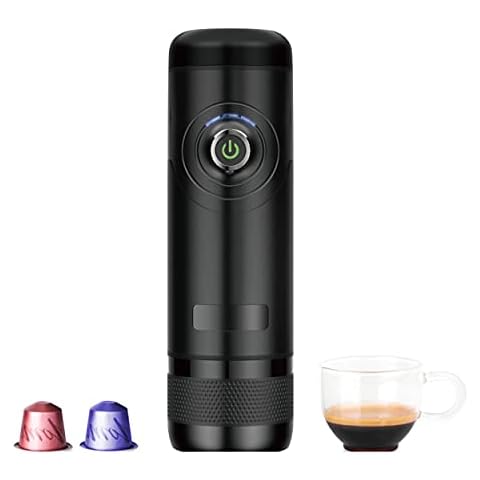Portable Espresso Machine Battery Coffee Machine, Electric 12 V Travel On the Go Car, Camping, Boat, Hiking Compatible capsule. 18 Bar, Rechargeable Battery Dreiklang - be smart Cover