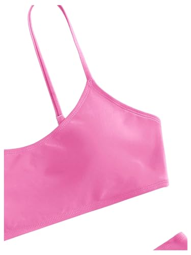Image of SHENHE Girl's 2 Piece O Ring Bikini High Waisted Spaghetti Strap Cute Swimsuit Bathing Suit