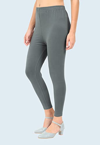 Image of POPOLO Women's Super Soft Ankle Length Cotton Lycra Solid Stretchable Legging