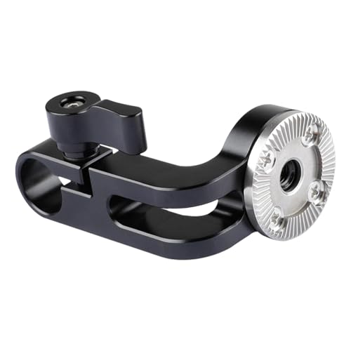 Shiwaki 15mmロッドクランプ、M6ネジ穴付きスペアブラケット、ビデオリグの修理機器の取り付簡単、アダプター取り付けアクセサリ