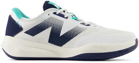 New Balance FuelCell 796 V4 Tênis masculino, Branco/azul marinho