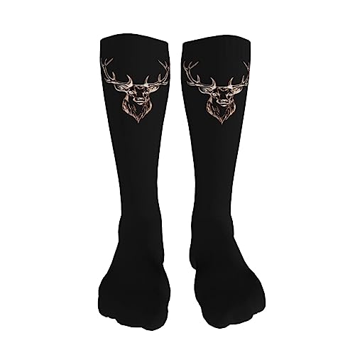 Deer Head Knee High Socks For Women Long Tube Socks Athletic Compression Socks Unisex High Socks Girls3