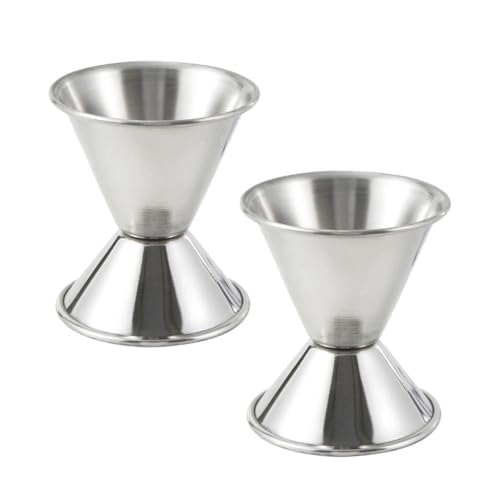 Soro Essentials- 3/4 oz / 1 1/4 oz Stainless Steel Jigger Set of 2- Double Cocktail Jigger Bartending Measuring Cocktails Jigger Bartender Tools for Shot Liquor Alcohol Home Bar Drink Kitchen