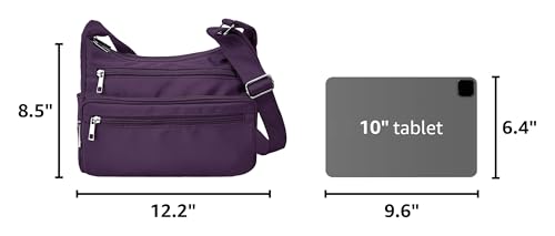 Image of VOLGANIK ROCK RFID Purses for Women Fabric Nylon Multi Pocket Crossbody Bag Ladies Travel Handbag