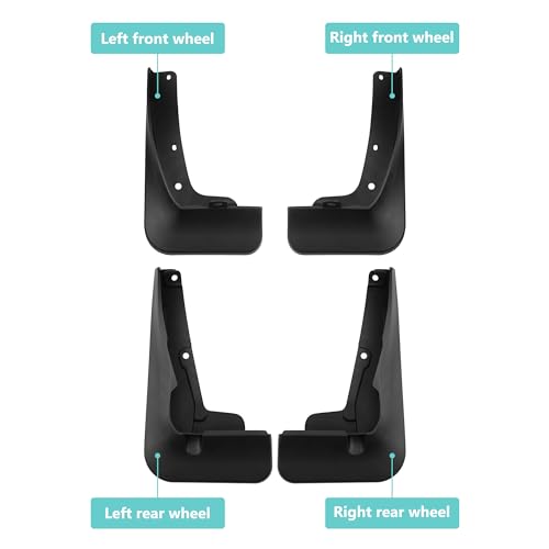 Image of Mud Flaps Compatible with 2026 Toyota Highlander Accessories 2020-2025 Splash Guards All Weather Fender Guard Mudguards Sediment Protection No Need to Drill Holes