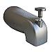 LASCO 08-1065 4 in 1 Fits Most Connection Bathtub Spout with Diverter Style, Satin Nickel Finish