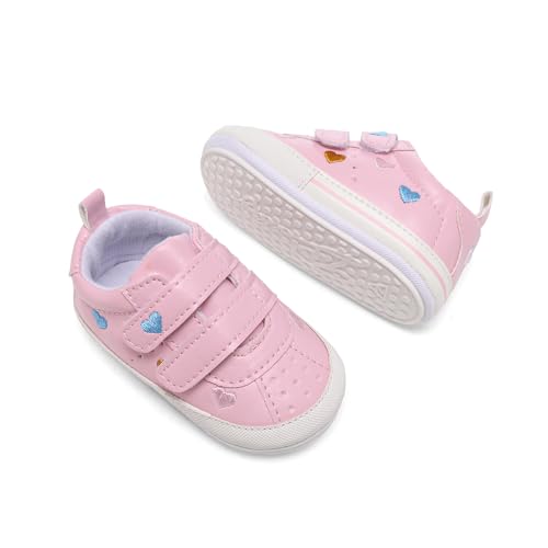 Image of Clowora Baby Boys Girls Shoes Non-Slip Rubber Sole Sneakers Infant First Walking Toddler Crib Shoes Newborn Loafers Flats.
