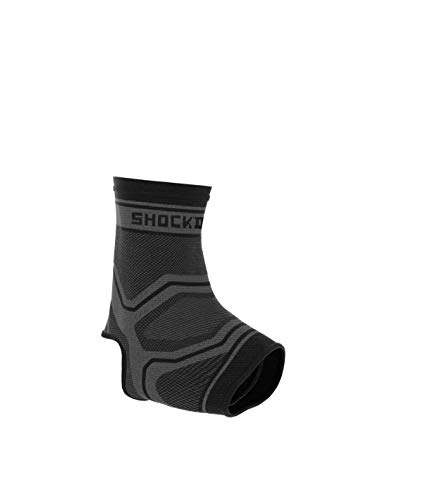Shock Doctor Compression Knit Ankle Sleeve, Grey/Black,