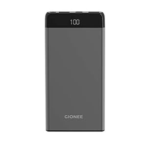 Gionee 10000 mAh Lithium_Polymer PB10K1S Power Bank with 15 Watt Fast Charging, Grey