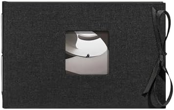 Kolo Noci Small 4x6 Photo Album, Holds 24 Photos, Ideal for Weddings and Baby Books, Black