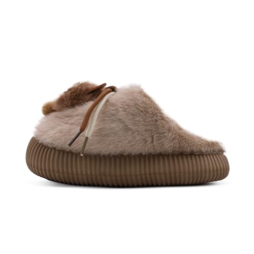 Image of VRITRAZ Women's Comfort Slip On Closed Toe Warm Winter with Cute Design print House Clog Indoor Slipper