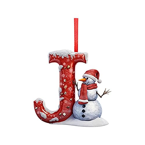 Christmas Decorations For Tree Christmas Decorations Tree A To Z Letter Decorative Xmas Pendant Personalized Diy Baubles Snowman Letter Hanging Ornament
