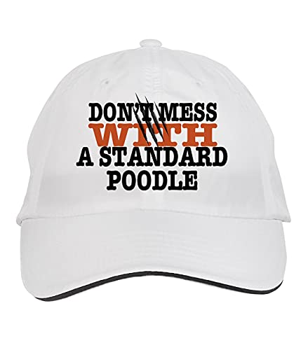 Makoroni Gorra Ajustable para Perro Estándar Poodle Blanca miniatura 1