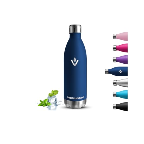 Botella Termica 1 litro, Botella de Agua, A Prueba de Fugas, Botella sin Bpa, Mantiene 24H Frio/12H Calor, Botella Agua Gimnasio, Botella Agua Acero Inoxidable para Senderismo, Yoga, Cámping, Deportes