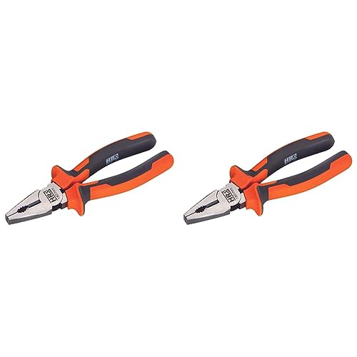 Alyco 170518 Alicates universales, Naranja, 180 mm (Paquete de 2)