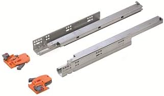 Soft Close Undermounting Drawer Runner Full Extension Runners /3D Slides(1 Pair - 400mm)