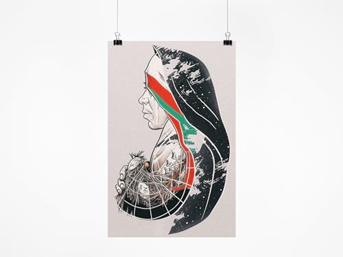 Tableau d'art mural visages poster portraits UNRWA idée cadeau culturel original