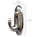 Command Medium Bath Hooks, Holds up to 3 lb, 2 Shower Hooks, 4 Water Resistant Strips, Brushed Nickel Colored, Damage Free Bathroom Organization for Robes, Towels, or Loofahs