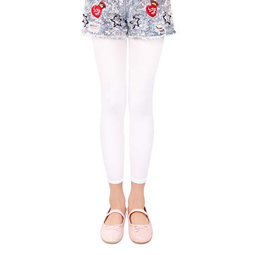 L&K-II Medias de verano para niñas 3/4 sin pies medias de ballet medias de baile microfibra opaca de 40 den de color 27252 Blanco 146/152 Cover
