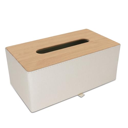 NICEME Caja de Pañuelos de Cuero PU, Caja de Pañuelos De Escritorio, Dispensador de Pañuelos, Ideal para Oficina y Hogar, 25 x 14 x 10 cm, Beige NICEME Caja de Pañuelos de Cuero PU, Caja de Pañuelos De Escritorio, Dispensador de Pañuelos, Ideal para Oficina y Hogar, 25 x 14 x 10 cm, Beige