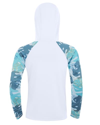 Image of Boys Rash Guard Swim Hoodie, Kids Long Sleeve Sun Fishing Shirts
