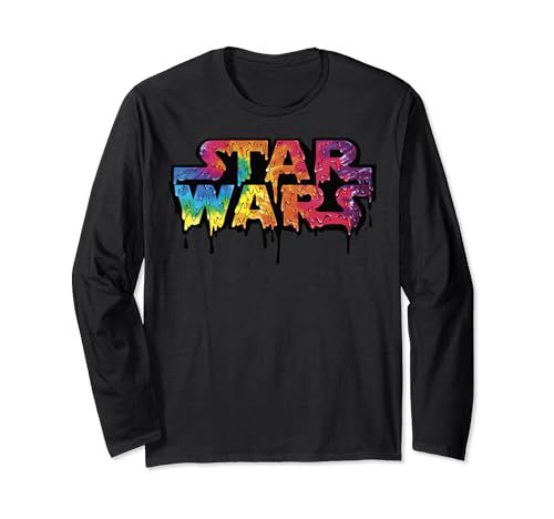 T-shirt Star Wars manches longues vêtement imprimé Tie-Dye pour homme et femme