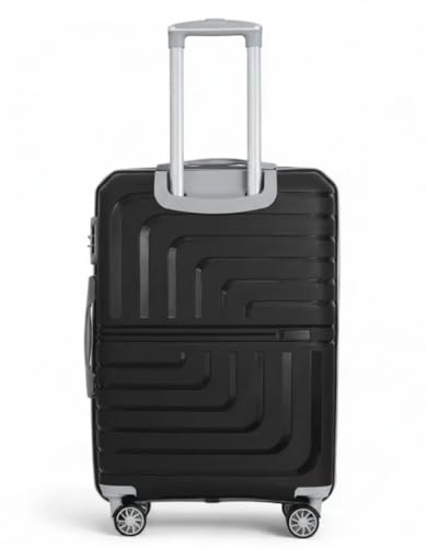 Image of Pro 8 Wheels Set of 2 (Cabin + Medium) Trolley Bags, Hard Case Polypropylene, 360º Wheeling Luggage for Men & Women, Suitcase for Travel, Trolley Bags for Travel (Black)