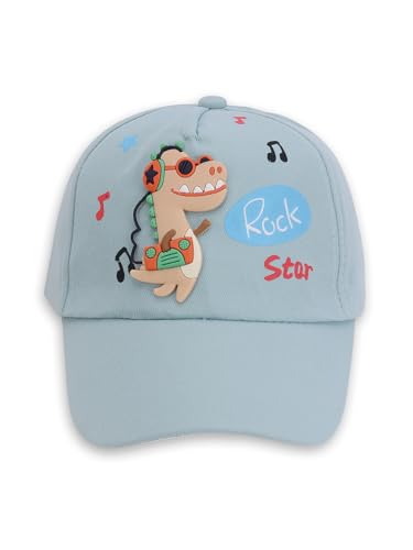 Image of PASSION PETALS Summer Dino Rockstar Baseball Cap for Kids Boys and Girls 2-4Years