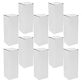 SEWACC 10pcs Small Corrugated Paperboard Boxes 7x7x19cm, Triple-layer Rigid Laminated Carton Packaging for Shipping and Moving, Empty Mailing Boxes for Industrial Use