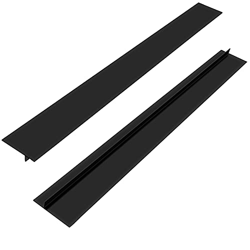 Silicone Stove Gap Covers Stopper Kitchen Silicone Oven Gap Filler Covers Gap between Stove Countertops Black 2 Pack