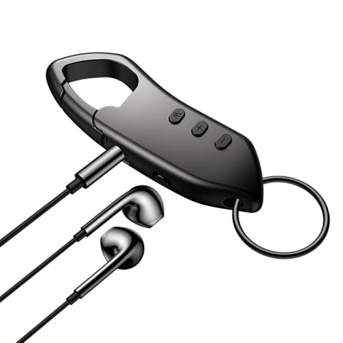 Image of SAFETYNET Small Keychain Audio Voice Recorder MP3 Playback Dictaphone Keychain Recorder Indoor Outdoor Small Sized and Portable (16GB Inbuilt)
