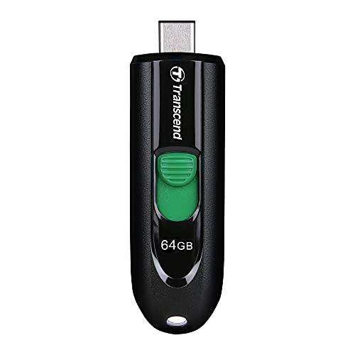 Image of Transcend JetFlash 790C 64GB USB 3.2 Gen 1 (USB 5Gbps) Flash Drive, USB Type-C Pen Drive, 5-Year Limited Warranty, Black (TS64GJF790C)